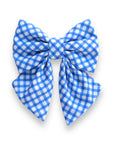 Blue Plaid Sailor Bow