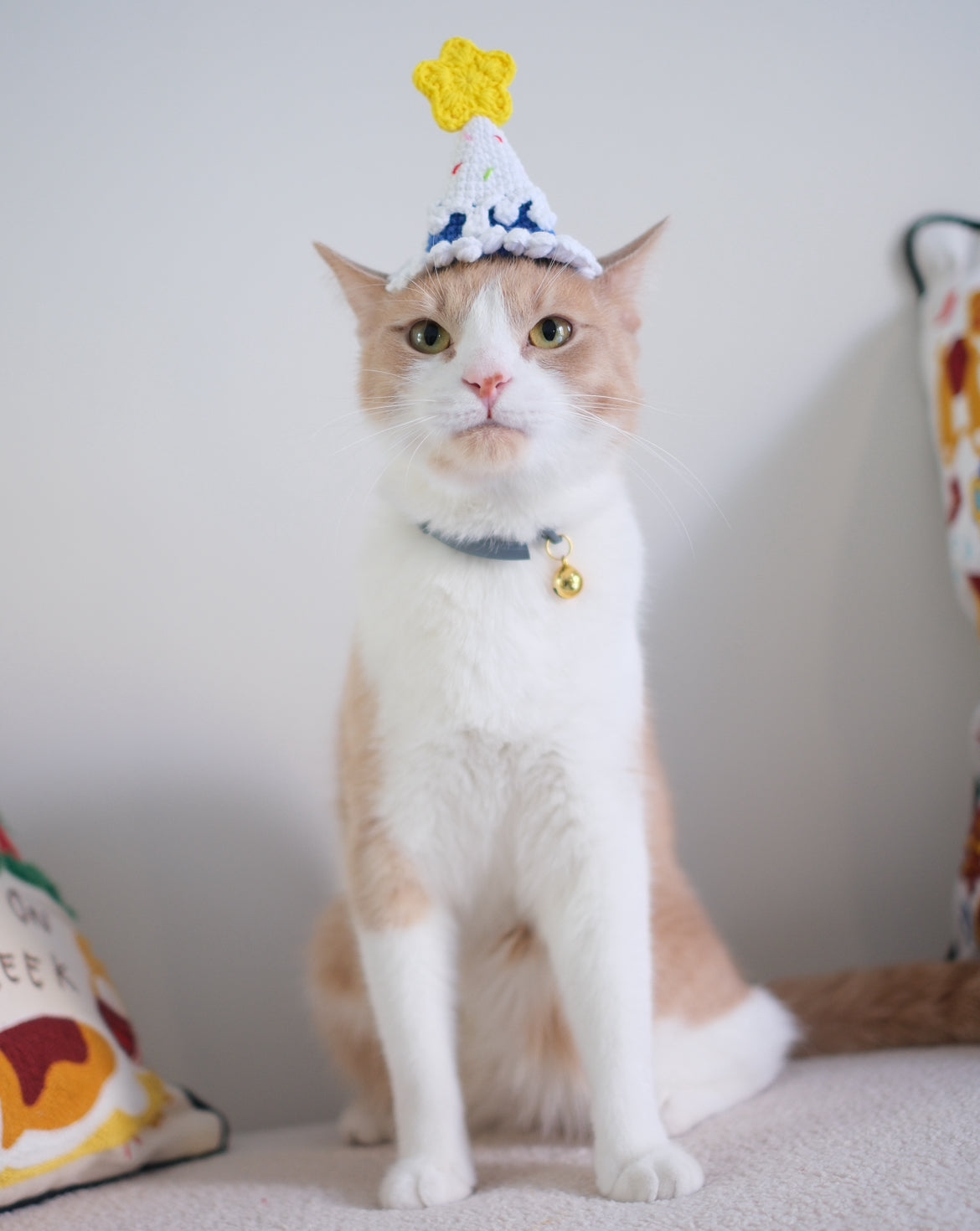 Navy Crochet Birthday Hat