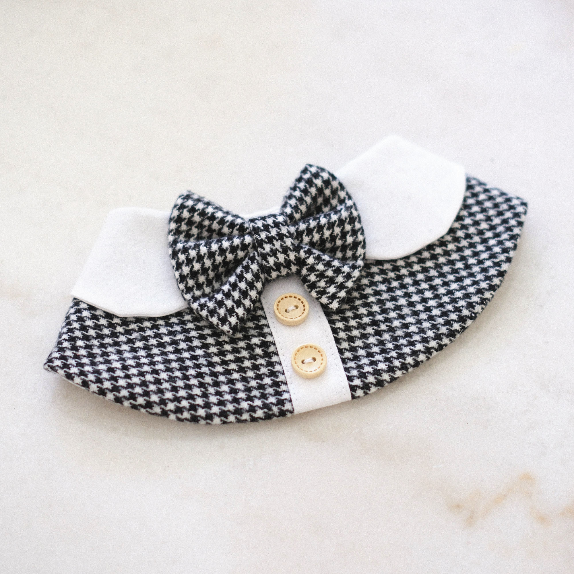 Pet Bib | Black Plaid
