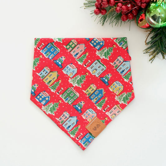 Bandana | Christmas Village (RED)