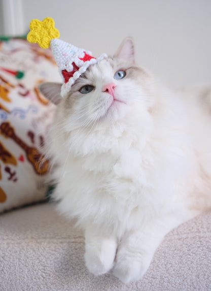 Red Crochet Birthday Hat