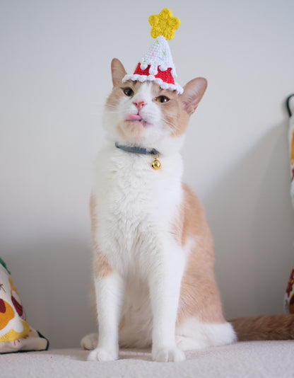 Red Crochet Birthday Hat