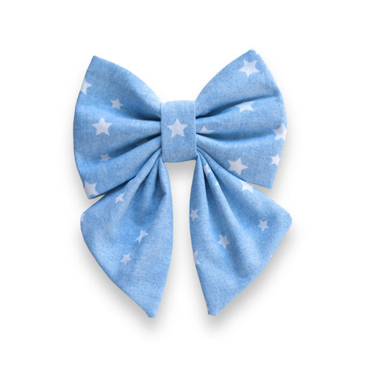 Blue Stars Sailor Bow