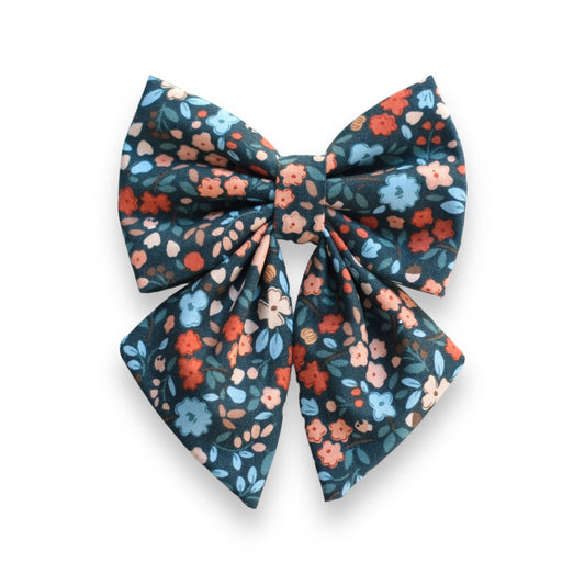 Fall Little Flowers Sailor Bow